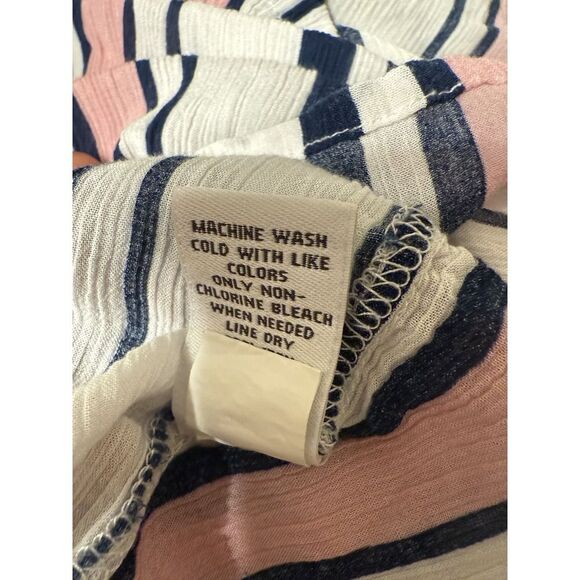 Fever Women's Bell Sleeve Blouse. Size M. Multicolor Striped - Picture 7 of 7